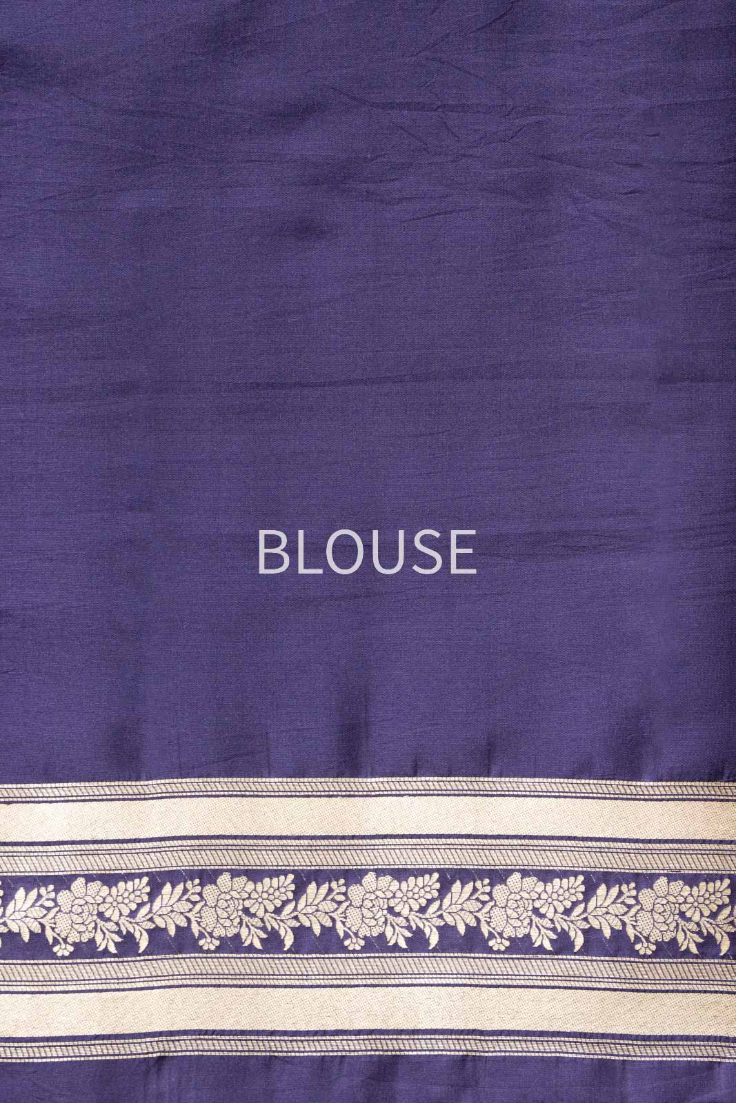 Midnight Blue Handwoven Banarasi Silk Saree