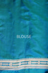 Blue Dual Tone Handwoven Banarasi Silk Saree