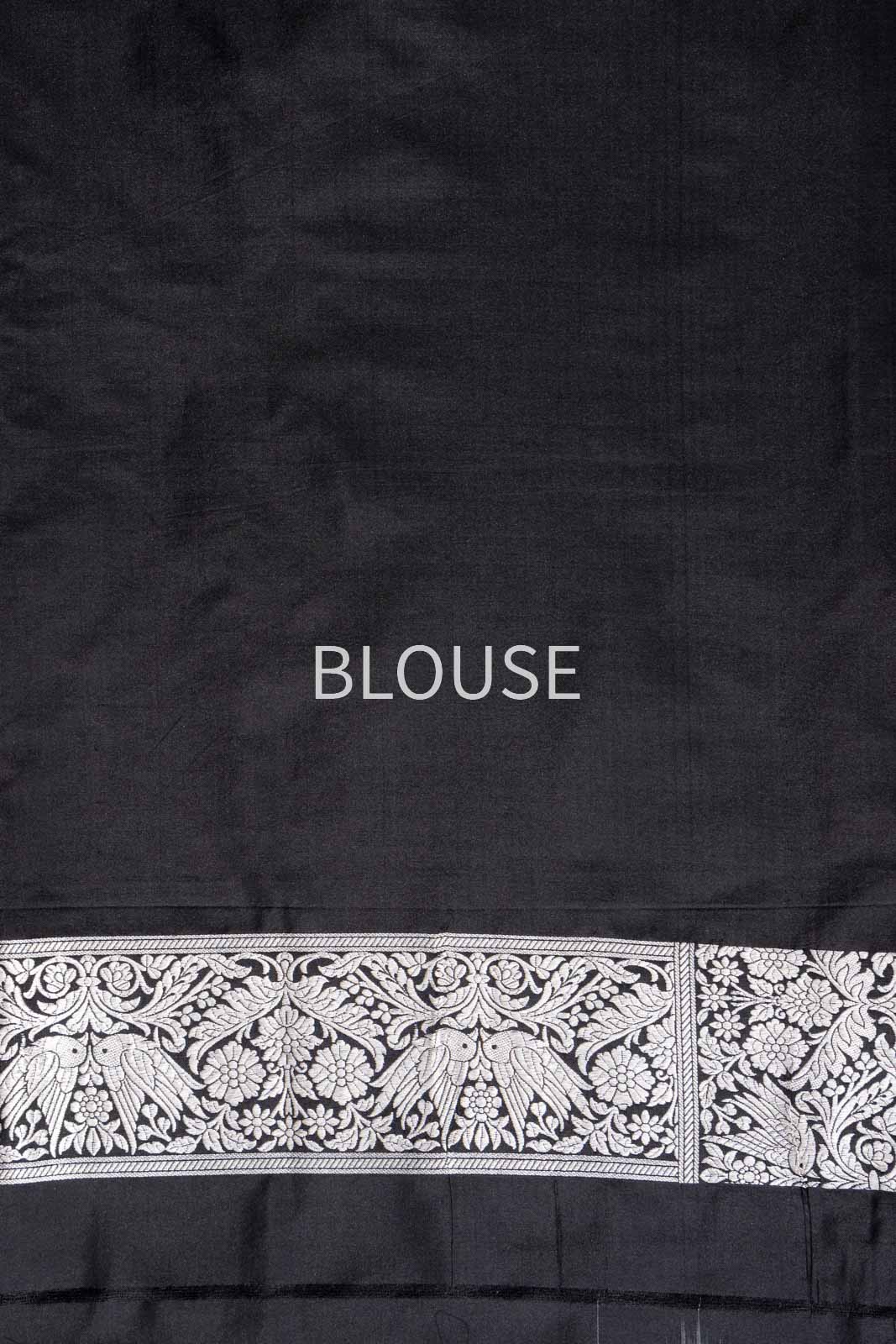 Black Handwoven Banarasi Silk Saree