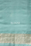 Mint Blue Handwoven Banarasi Silk Saree