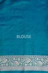 Blue Dual Tone Handwoven Banarasi Silk Saree