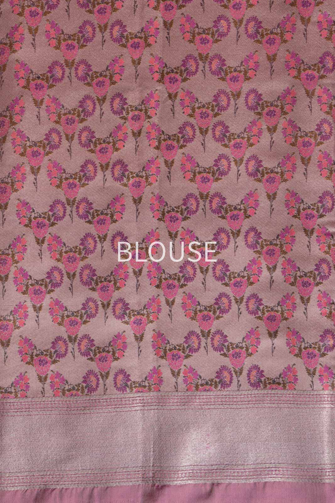 Pink Handwoven Banarasi Silk Saree