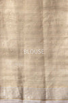 Grey Handwoven Banarasi Tissue Silk Saree