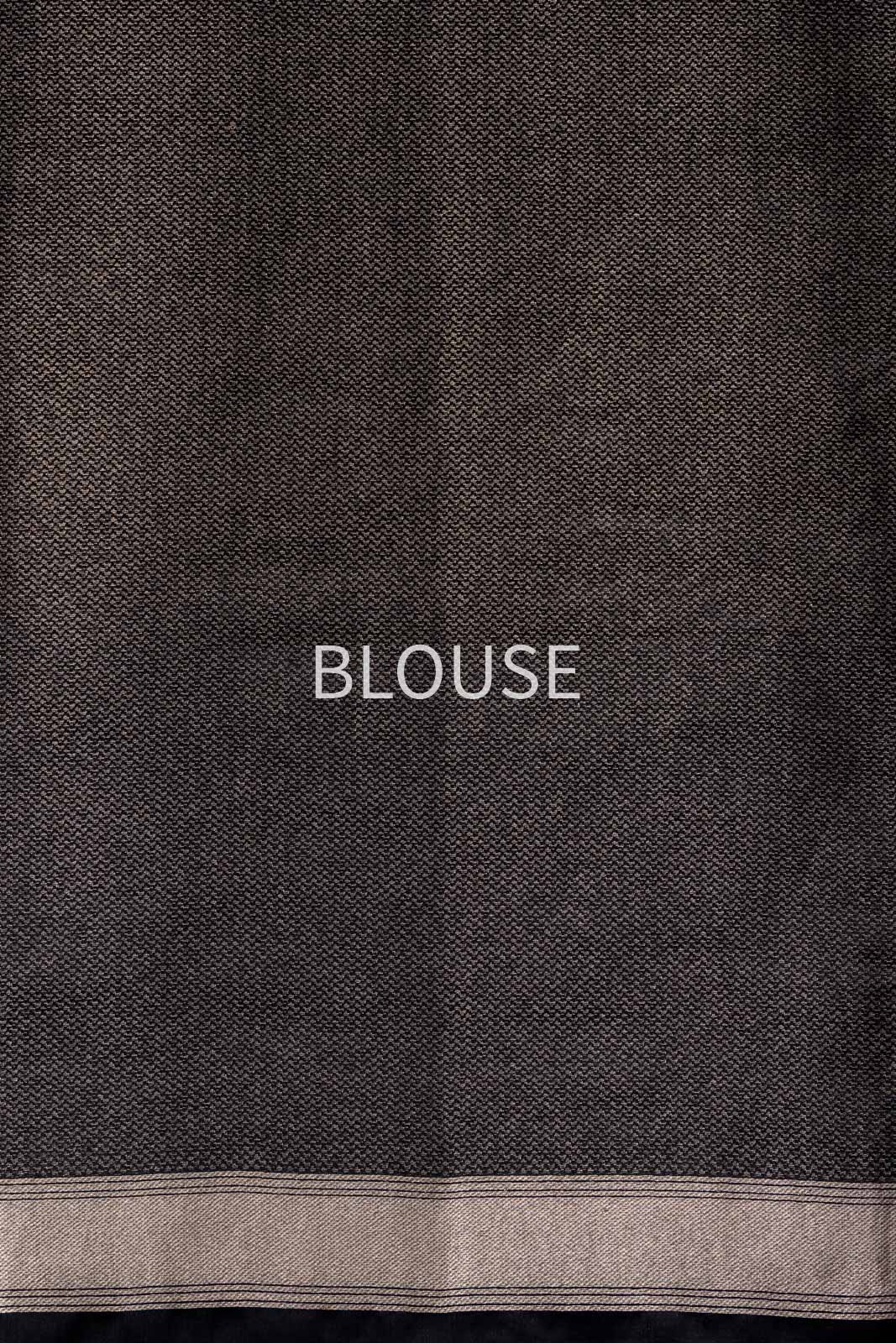 Black Handwoven Banarasi Silk Saree