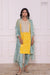 Yellow Leheriya Habutai Silk Kurta Set