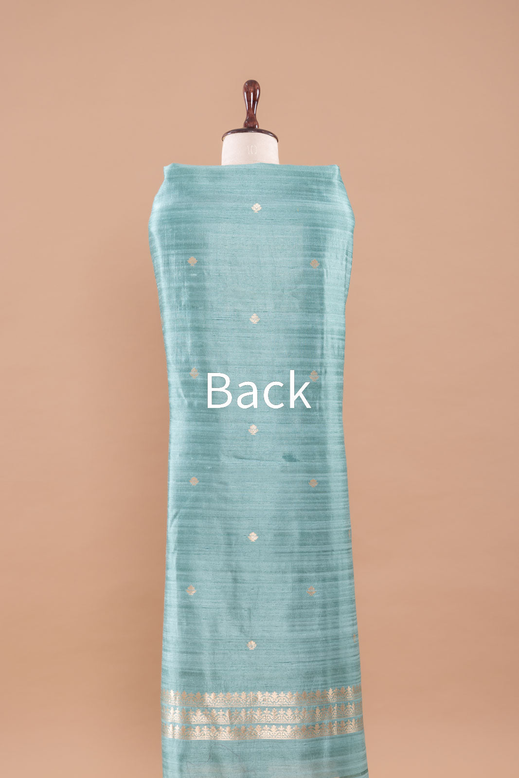 Powder Blue Handwoven Banarasi Raw Silk Suit Piece