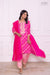 Pink Leheriya Habutai Silk Kurta Set