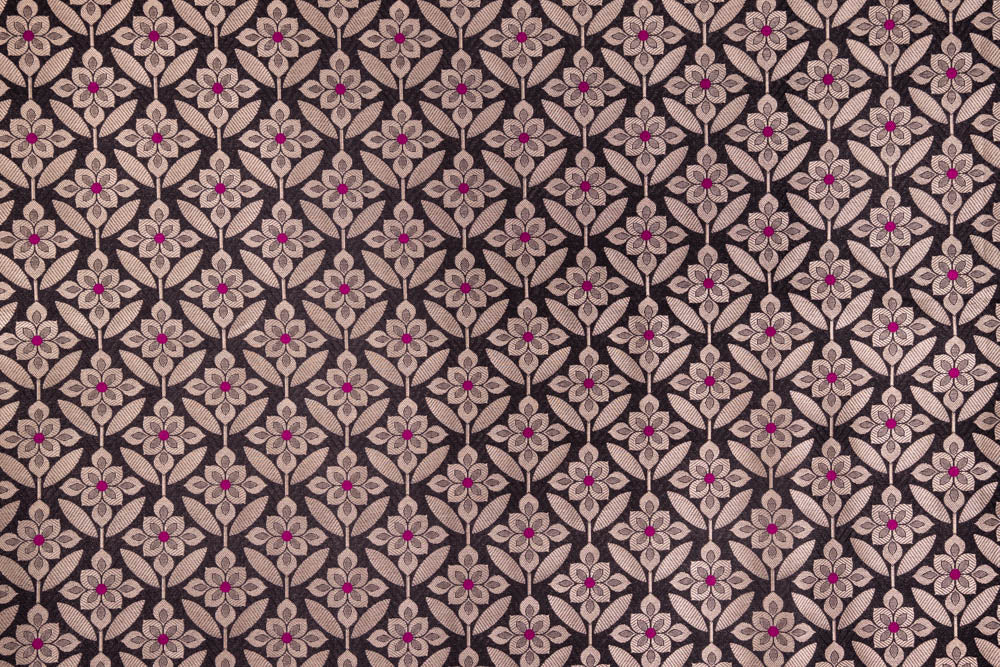 Black Handwoven Banarasi Silk Fabric