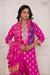 Rani Pink Banarasi Chiniya Silk Kurta with Bandhani Dupatta