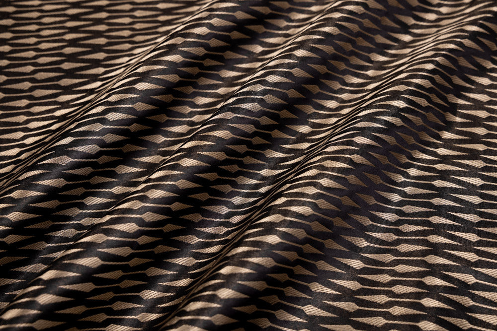 Black Handwoven Banarasi Silk Fabric