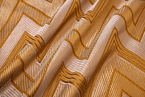 Brown Handwoven Banarasi Silk Fabric