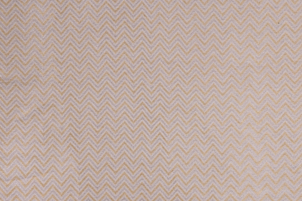 Off-White Handwoven Banarasi Moonga Silk Fabric