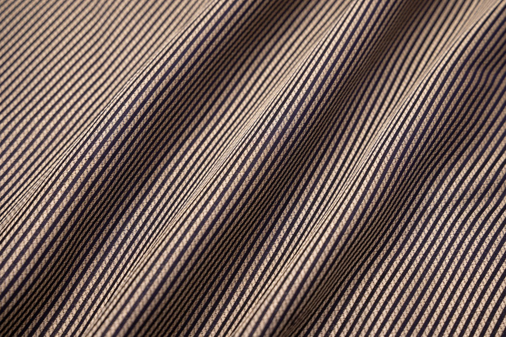 Navy Blue Handwoven Banarasi Brocade Fabric