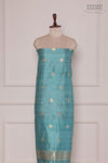 Blue Handwoven Banarasi Raw Silk Suit Piece