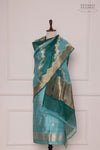 Blue Handwoven Banarasi Raw Silk Suit Piece