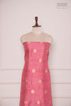 Pink Handwoven Banarasi Raw Silk Suit Piece