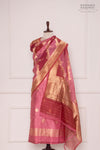 Pink Handwoven Banarasi Raw Silk Suit Piece