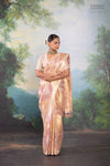 Baby Pink Handwoven Banarasi Tissue Silk Saree