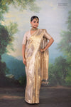 Grey Handwoven Banarasi Tissue Silk Saree