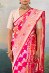 Multicolor Rangkat Handwoven Banarasi Kadhua Silk Saree