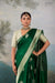 Bottle Green Handwoven Banarasi Kadhua Silk Saree