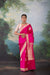 Fuchsia Pink Handwoven Banarasi Kadhua Silk Saree