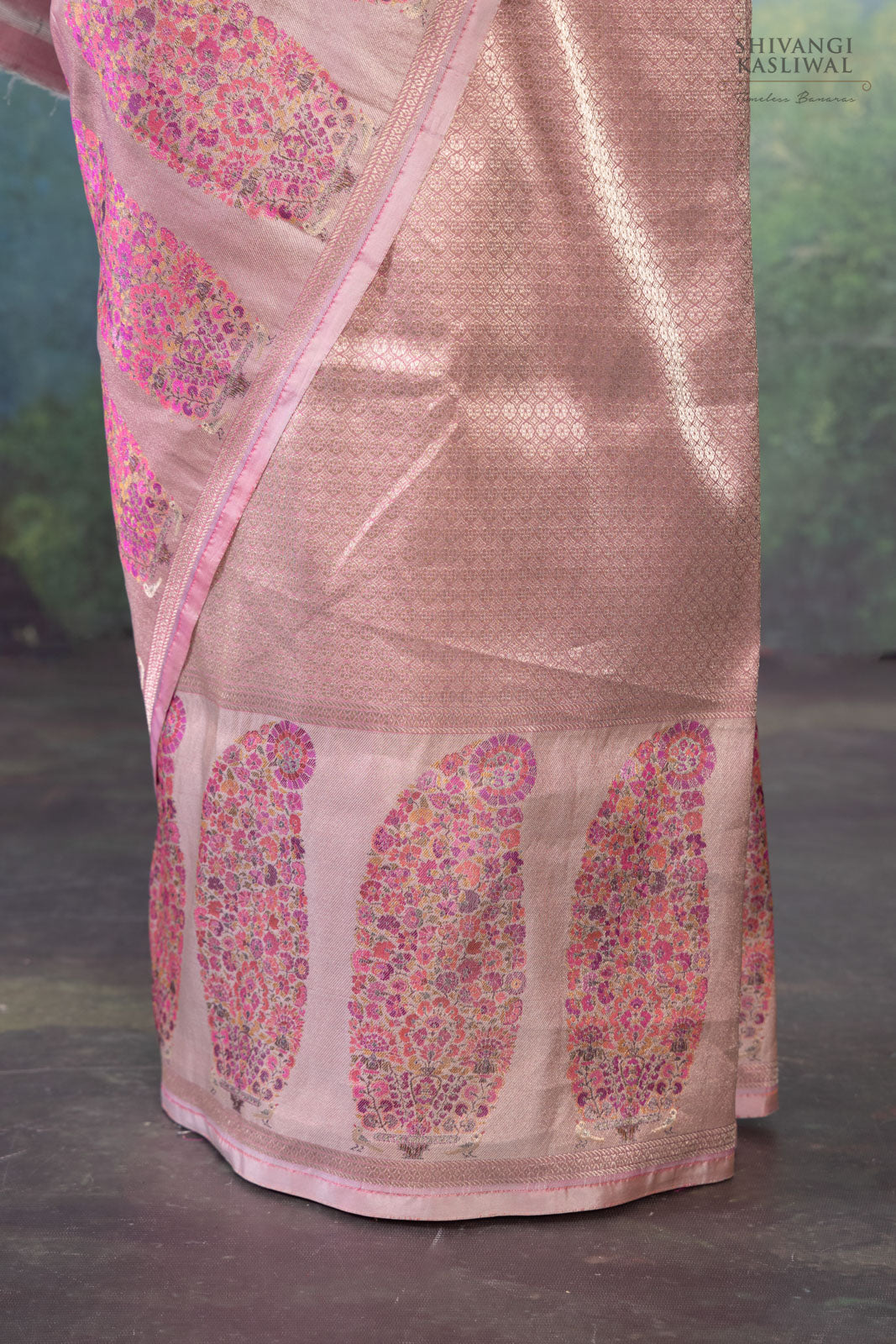Pink Handwoven Banarasi Silk Saree