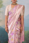Pink Handwoven Banarasi Silk Saree