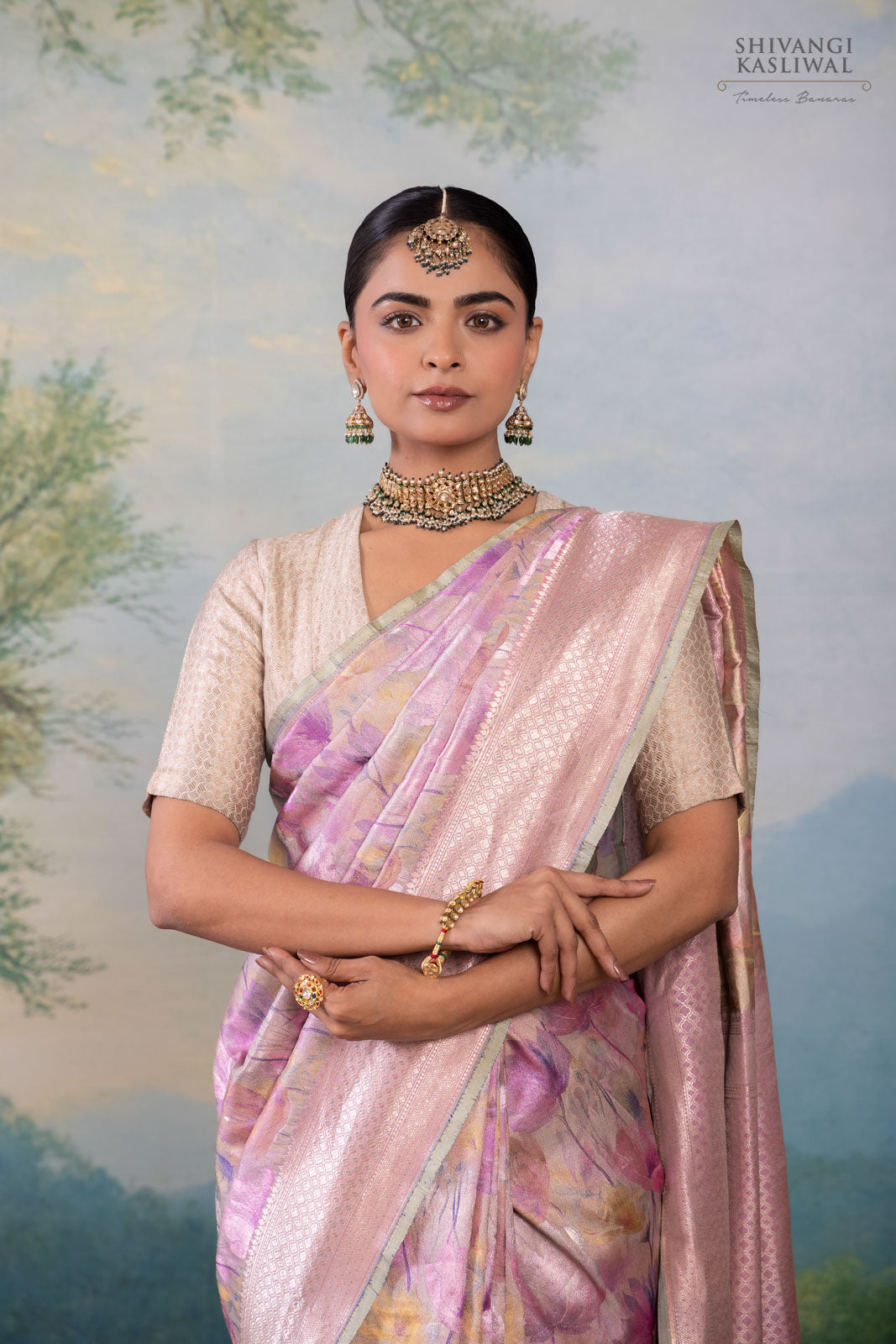 Pink Handwoven Banarasi Silk Saree