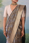Black Handwoven Banarasi Silk Saree