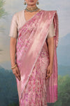 Pink Handwoven Banarasi Silk Saree