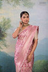 Pink Handwoven Banarasi Silk Saree