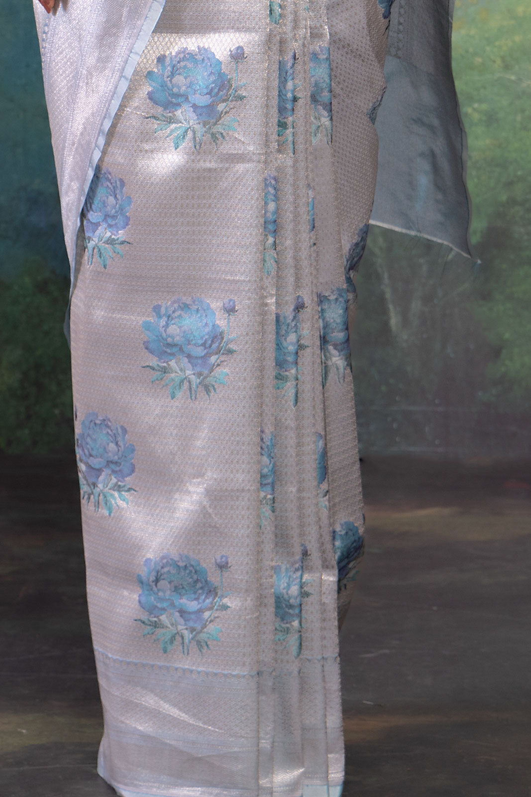 Blue Handwoven Banarasi Silk Saree