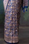 Blue Handwoven Banarasi Silk Saree