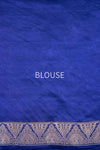 Navy Blue Handwoven Banarasi Silk Saree
