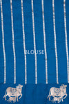 Peacock Blue Handwoven Banarasi Pure Silk Saree