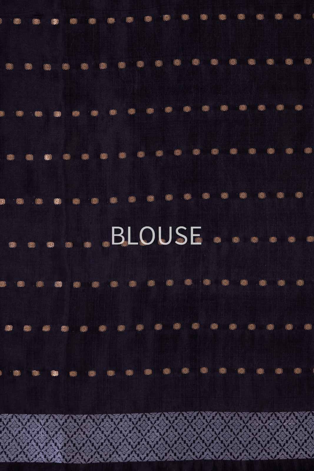 Black Handwoven Banarasi Pure Silk Saree