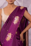 Wine Handwoven Banarasi Pure Silk Saree