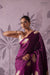 Wine Handwoven Banarasi Pure Silk Saree