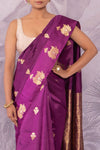 Magenta Pink Handwoven Banarasi Pure Silk Saree