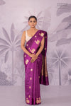 Magenta Pink Handwoven Banarasi Pure Silk Saree