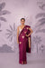 Wine Handwoven Banarasi Pure Silk Saree