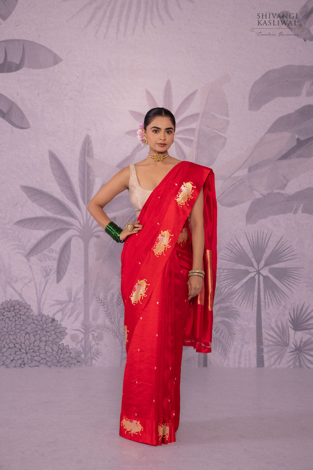 Red Handwoven Banarasi Pure Silk Saree