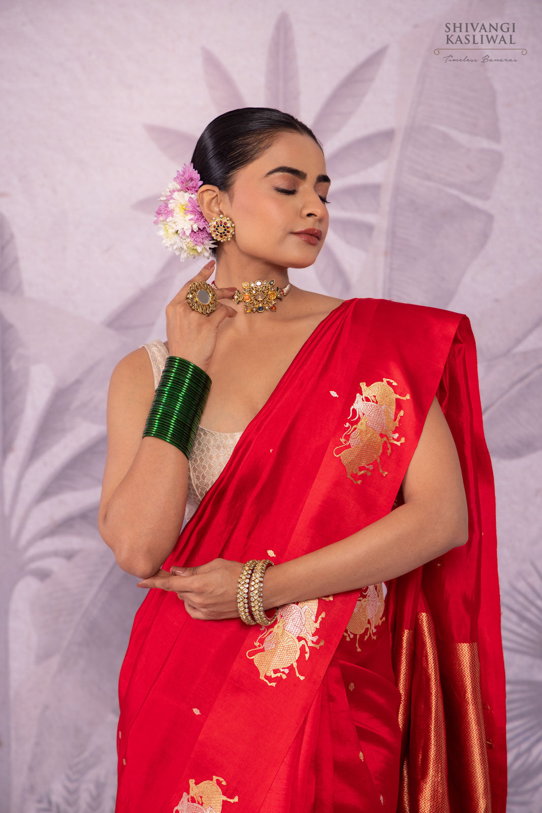 Red Handwoven Banarasi Pure Silk Saree