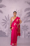 Fuchsia Pink Handwoven Banarasi Pure Silk Saree