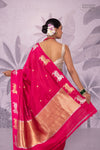 Fuchsia Pink Handwoven Banarasi Pure Silk Saree