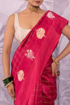 Pink Dual Tone Handwoven Banarasi Pure Silk Saree