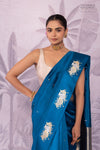 Peacock Blue Handwoven Banarasi Pure Silk Saree