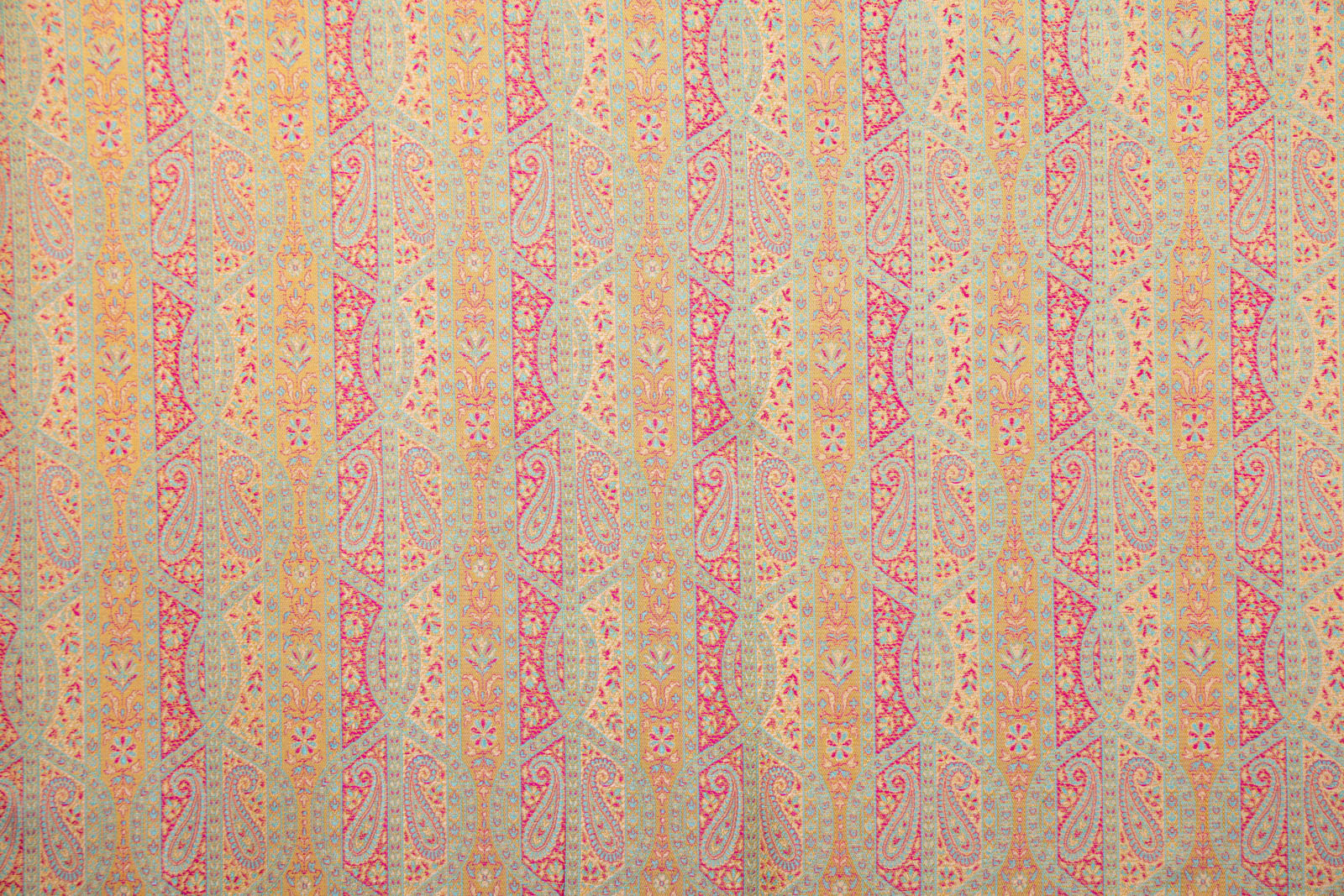 Yellow Handwoven Tanchoi Silk Fabric