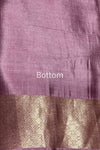 Mauve Handwoven Banarasi Chiniya Silk Suit Piece